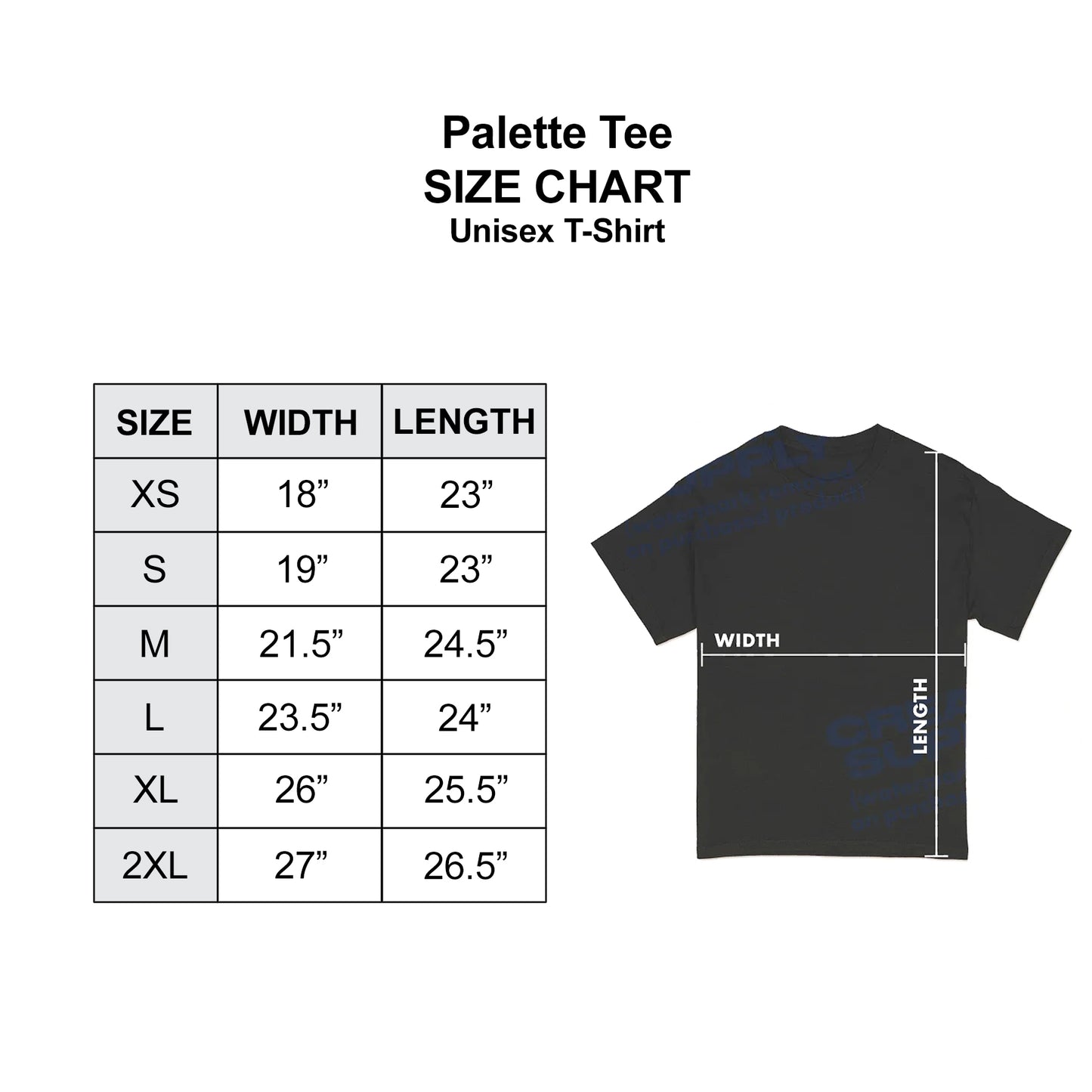 HEART DEPARTMENT PALETTE TEE - SKY BLUE