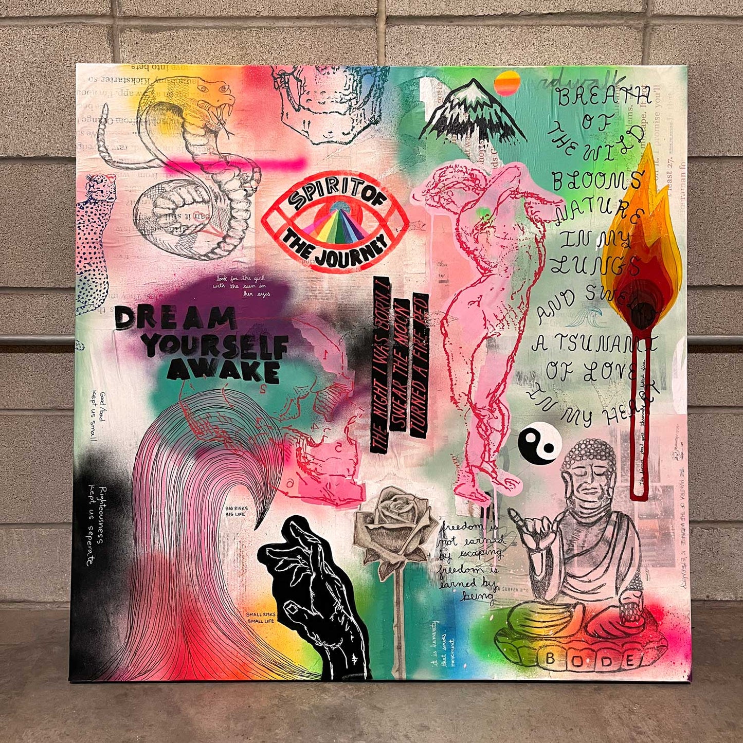 DREAM YOURSELF AWAKE ON STRETCHED CANVAS