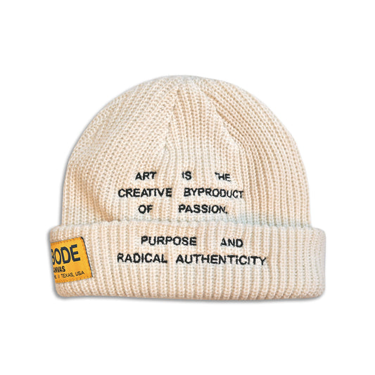 ART IS BEANIE - OFF WHITE
