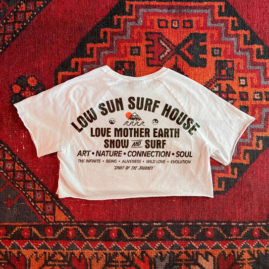 LOW SUN CROP RAGLAN HALF DOME TEE