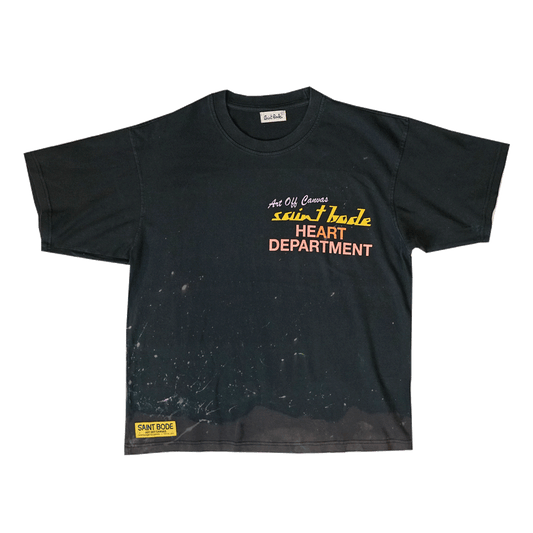 HEART DEPARTMENT PALETTE TEE - FADED BLACK