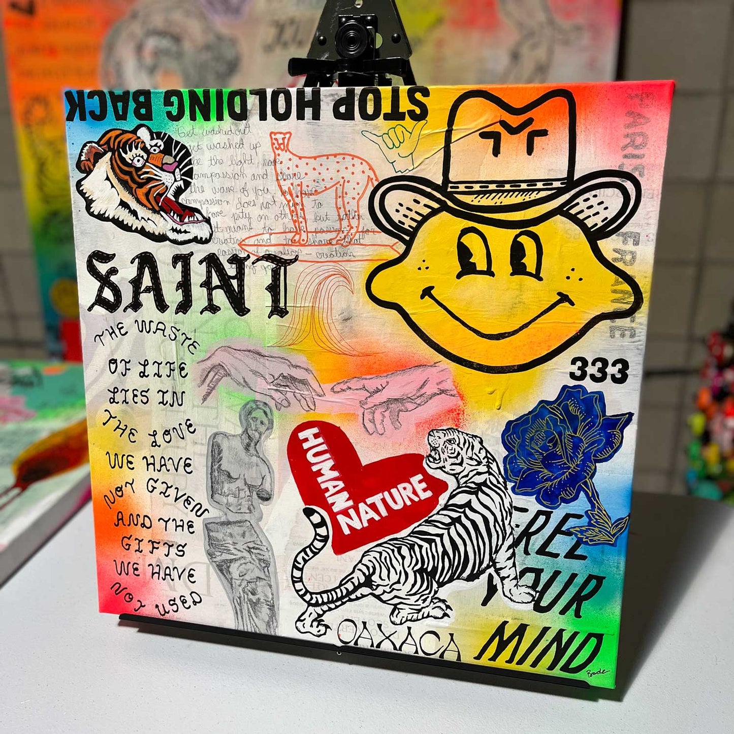 SAINT LEMON ON STRETCHED CANVAS