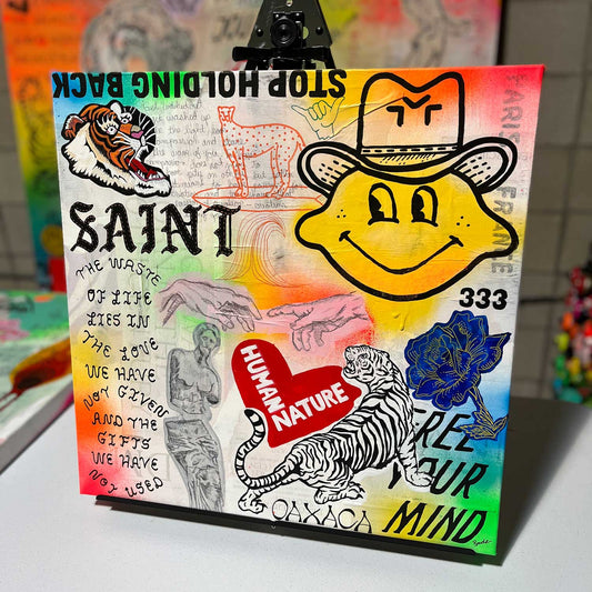 SAINT LEMON ON STRETCHED CANVAS