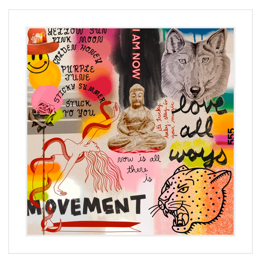 PURPLE JUNE MATTED & SIGNED PRINT of ORIGINAL PAINTING