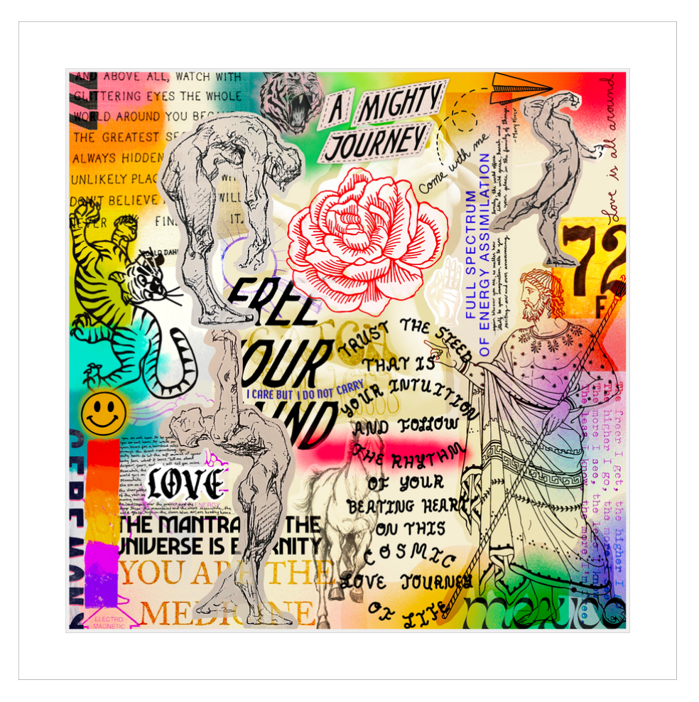 MIGHTY JOURNEY MATTED & SIGNED PRINT of ORIGINAL PAINTING