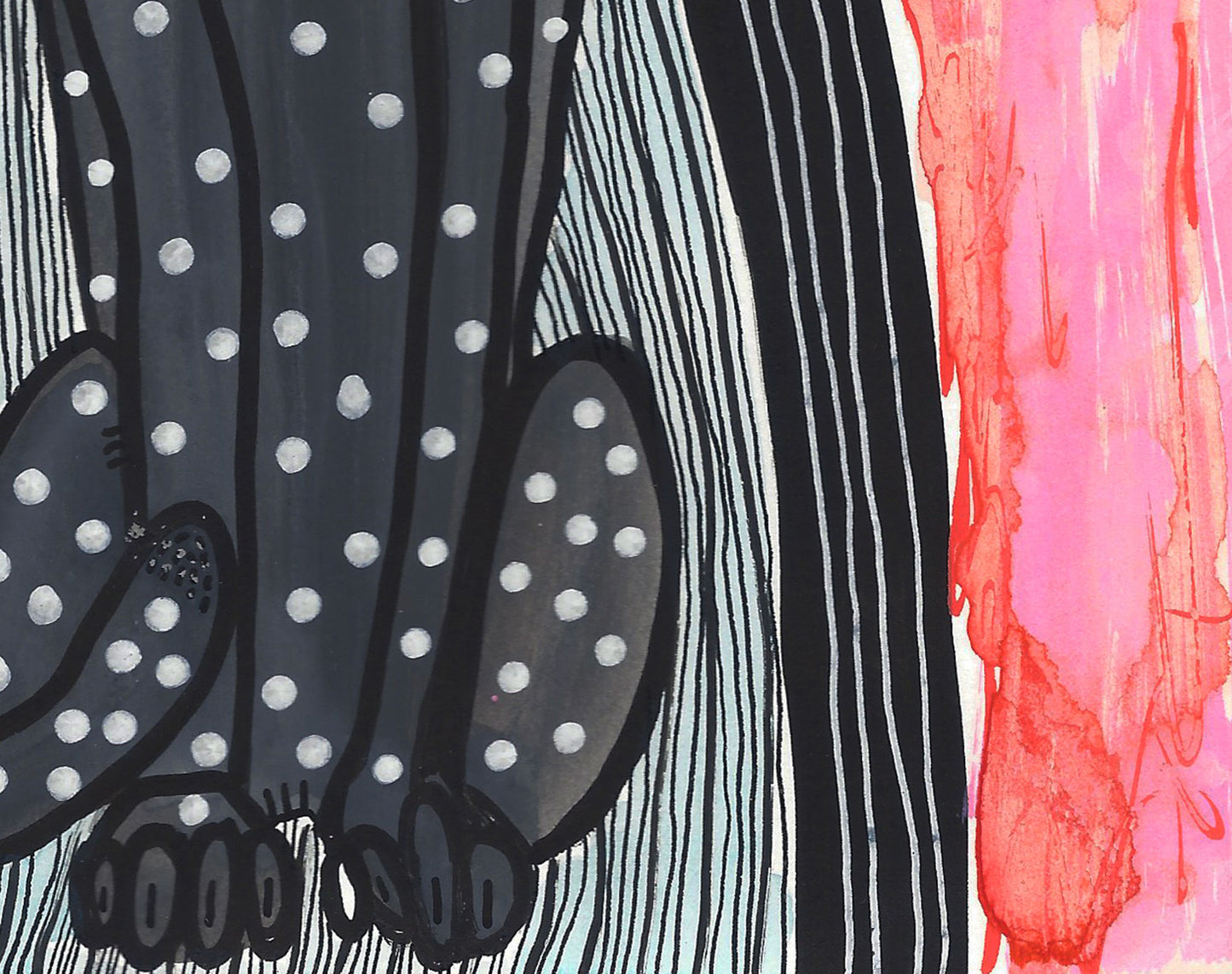 LEOPARD WAVE NOTEBOOK PAINTING