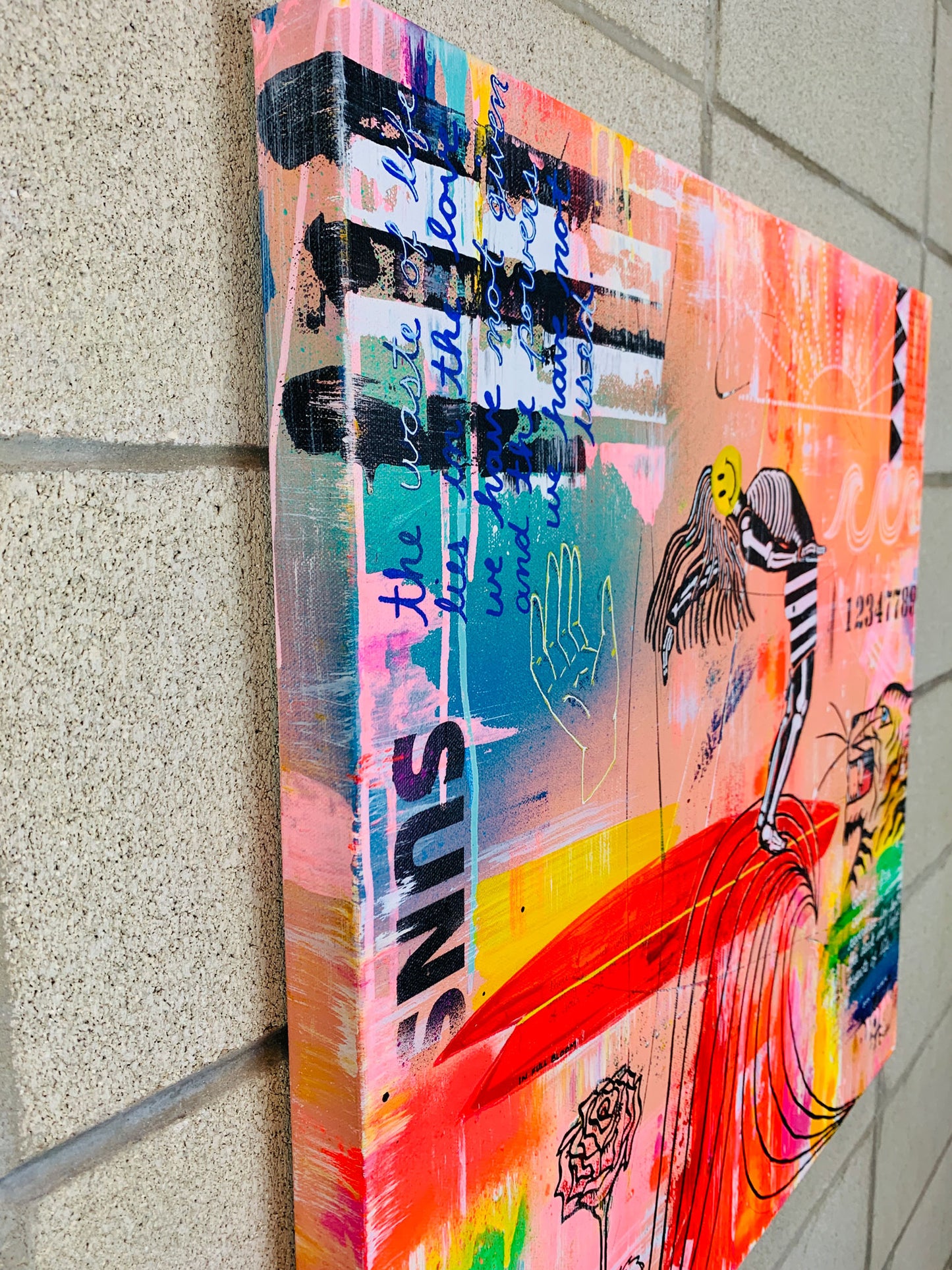 SURF SALUTATIONS ON CANVAS