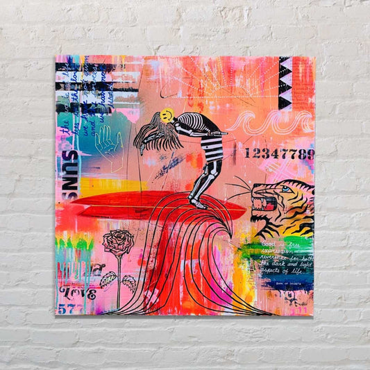 SURF SALUTATIONS ON CANVAS