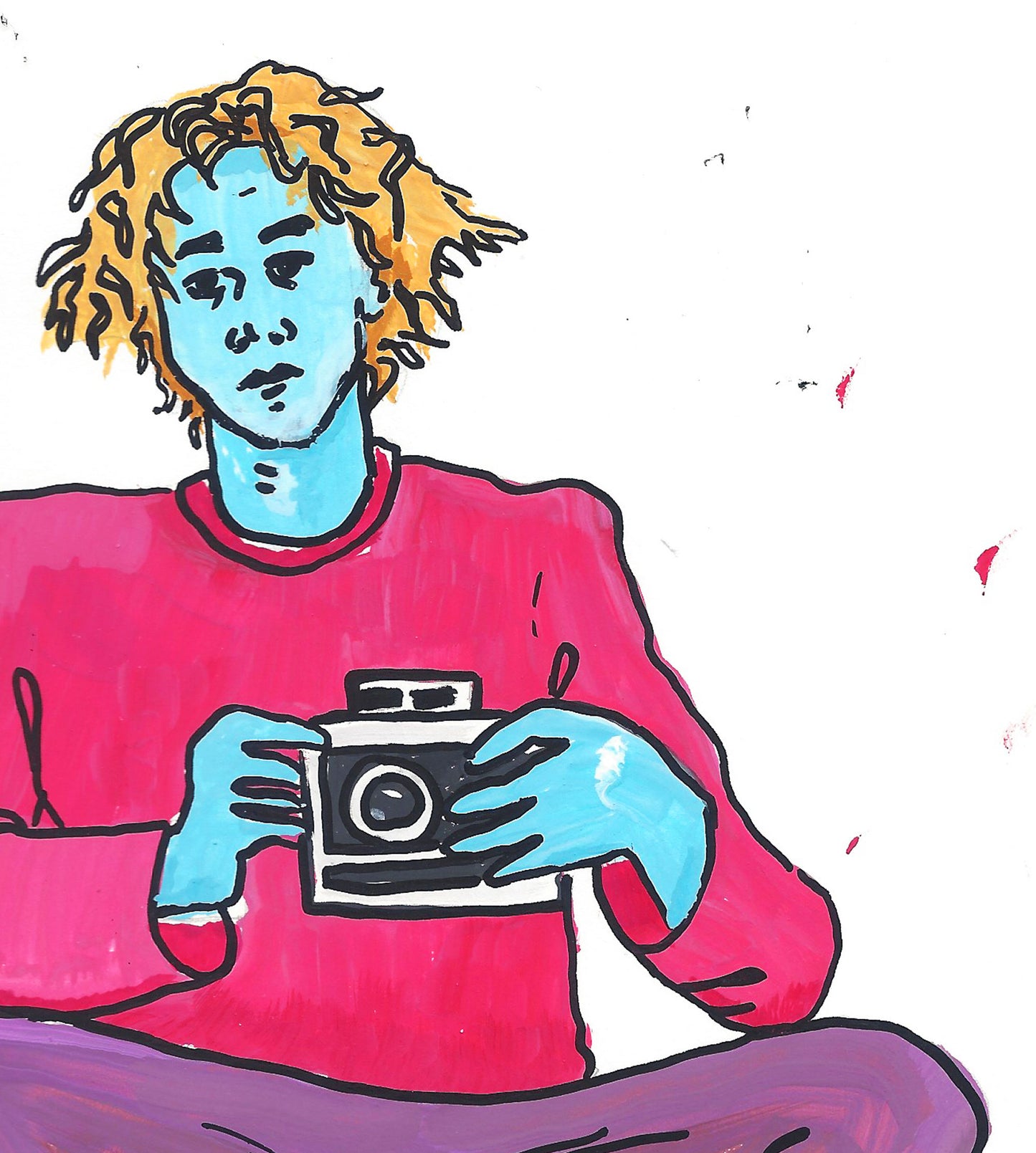 HEATH LEDGER CAMERA NOTEBOOK PAINTING