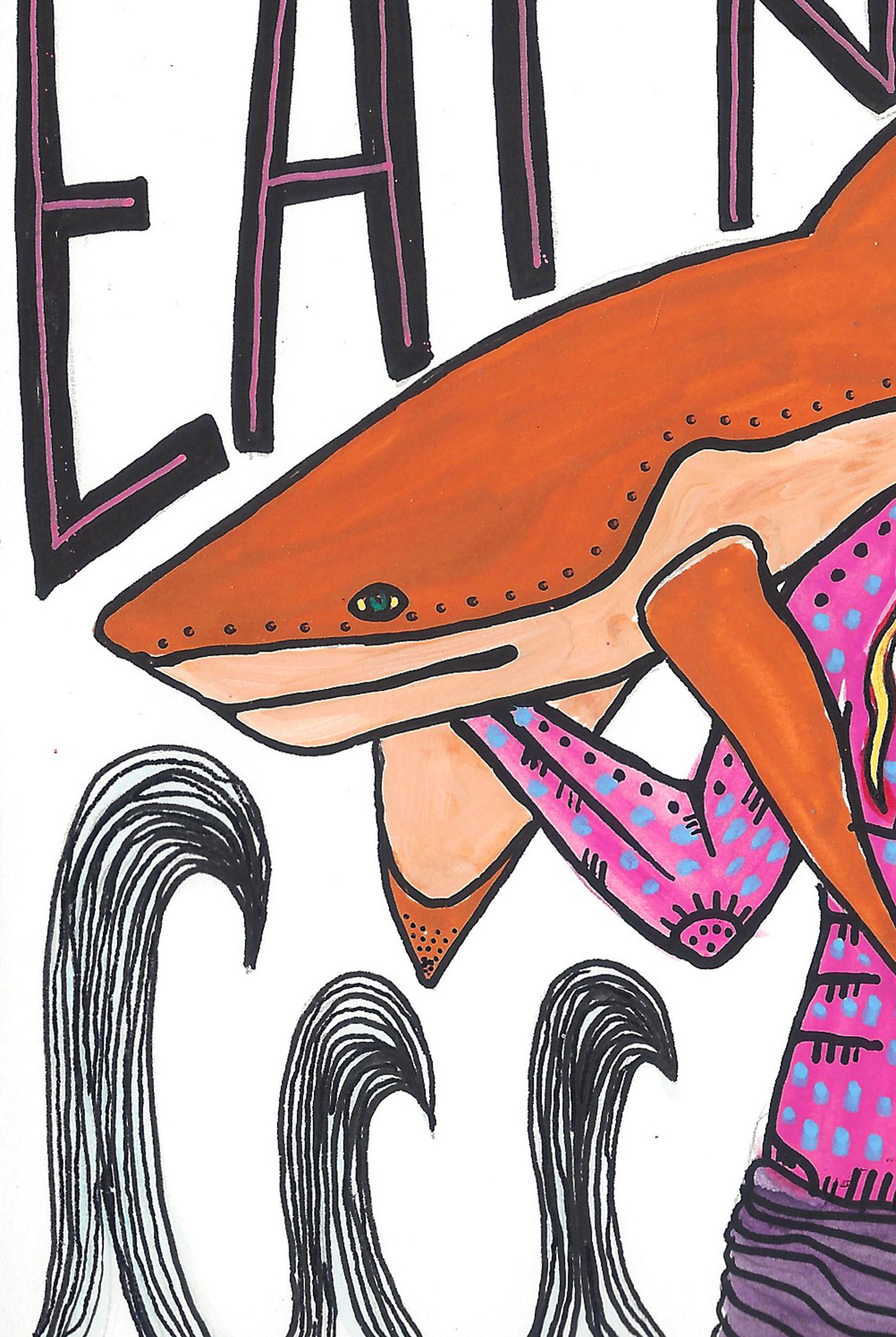 SHARK BOY NOTEBOOK PAINTING